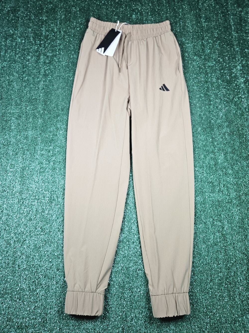 Adidas Woven Training Pants Khaki Tan Cardboard Brown Women Size XS New With Tag